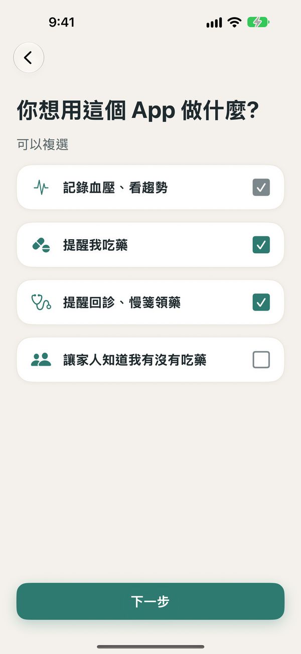 選擇用途